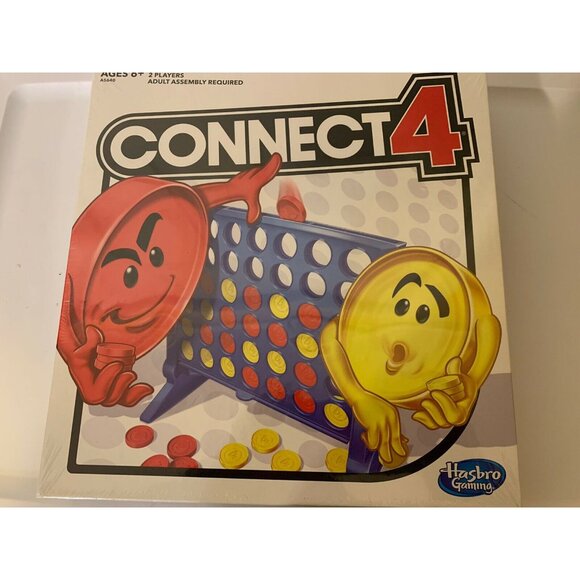 Hasbro Other - New Connect‎ 4 Game Four In A Row Checkers Hasbro 2016 Family Fun Sealed